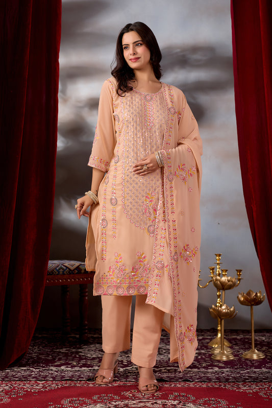 Premium Peach Designer Suits for Women