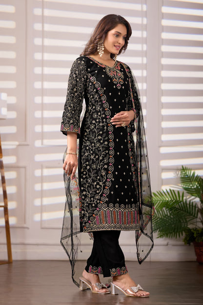 Premium and elegant designer black stylish suit for women