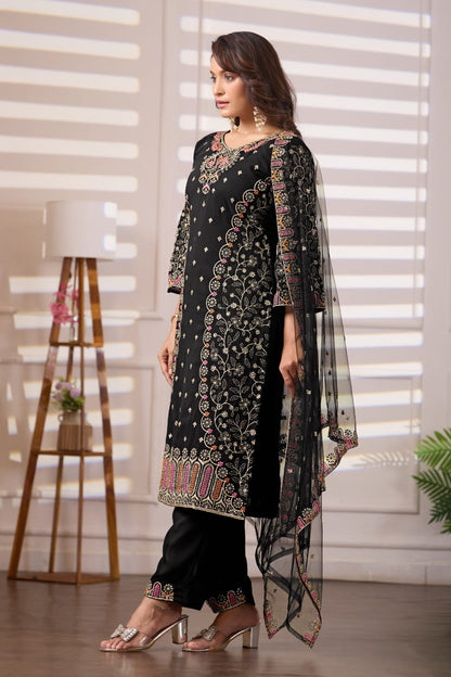 Premium and elegant designer black stylish suit for women